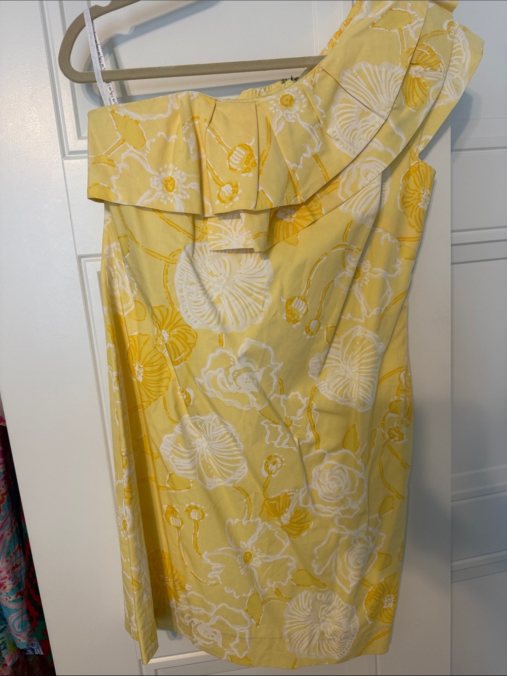 Lilly Pulitzer Size 4 Sandra One Shoulder Ruffle Dress